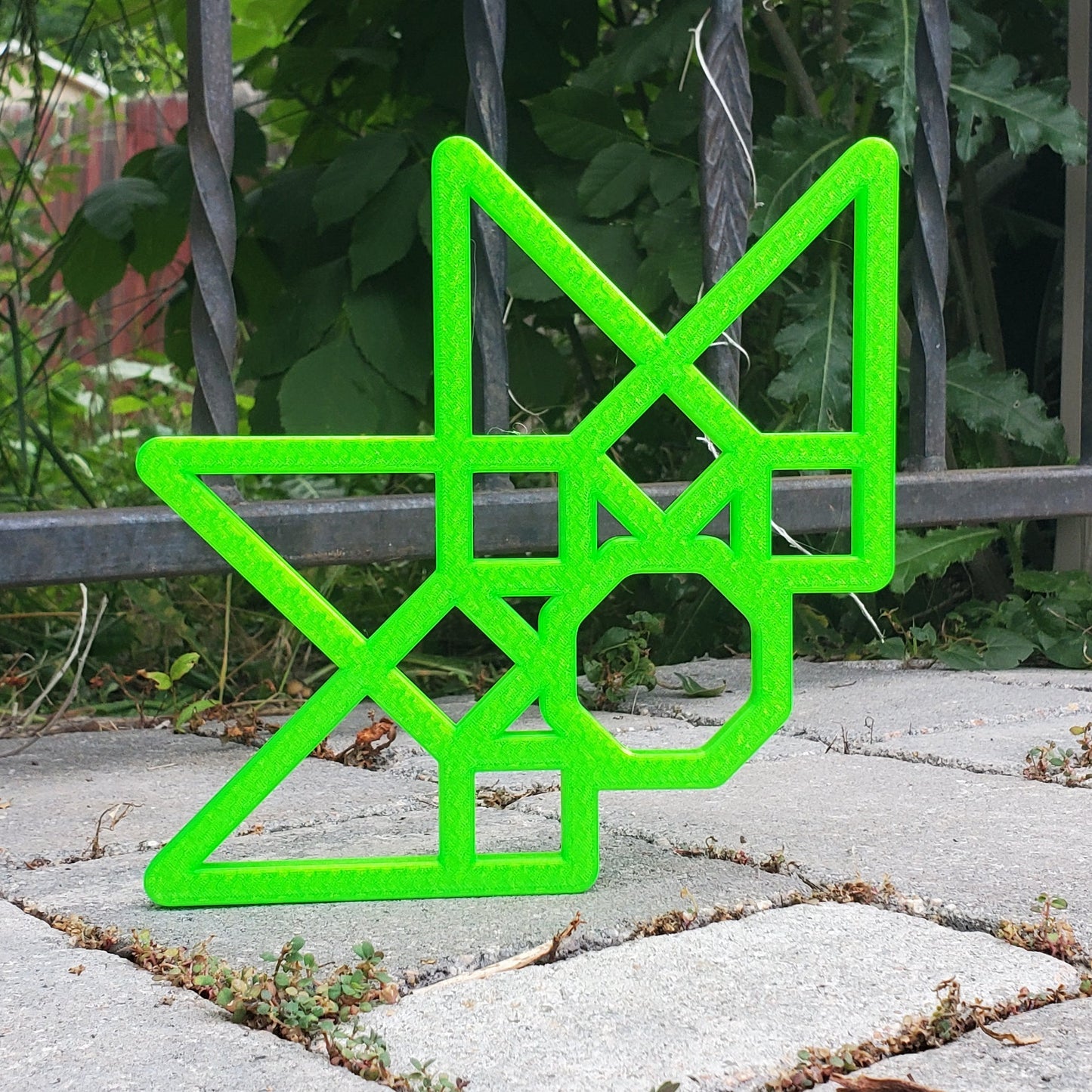 Original Tetrafan with 2in Ring in Lime Green